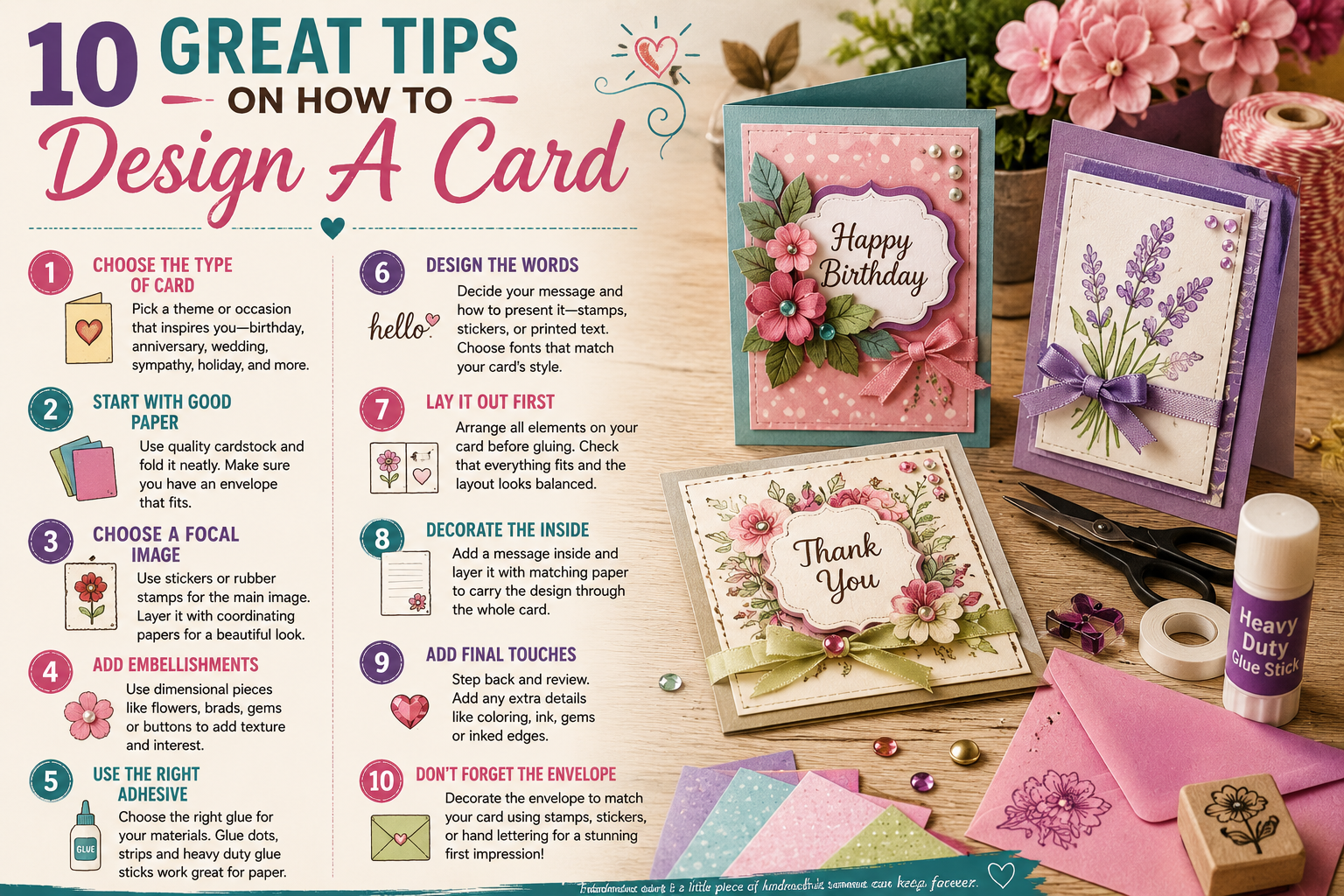 10 Great Tips On How To Design A Beautiful Handmade Cards